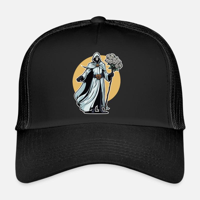 Illustration de fleurs de la Faucheuse Casquette trucker 