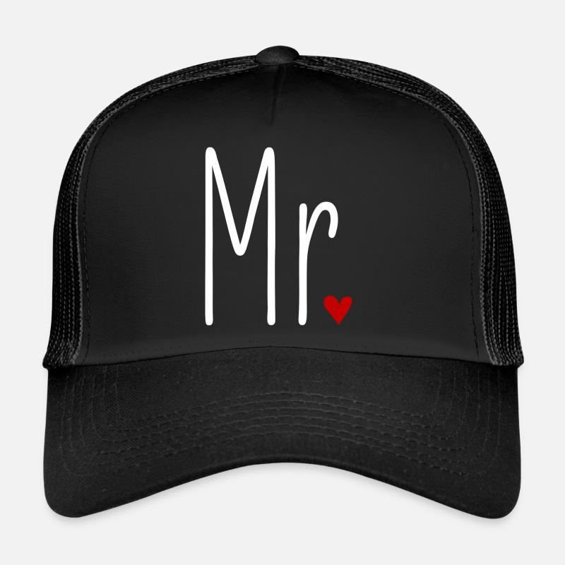 Partnerlook Mr and Mrs Valentinstag Passendes Paar Trucker Cap