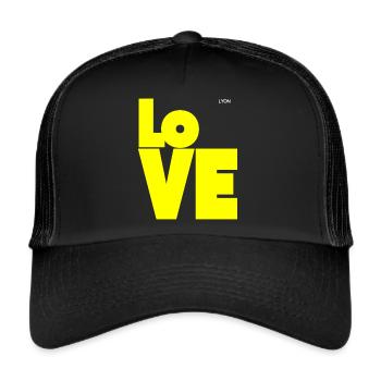 Love Yellow - Casquette trucker  - noir/noir - Devant