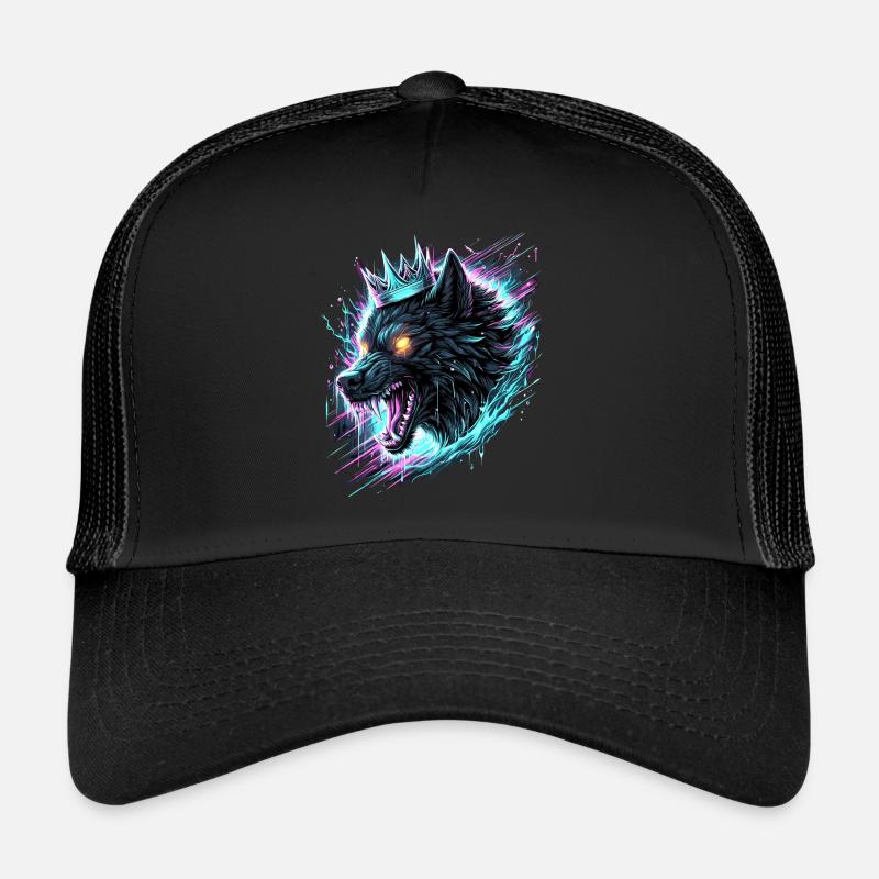 Royal Wolf Synthwave Trucker Cap