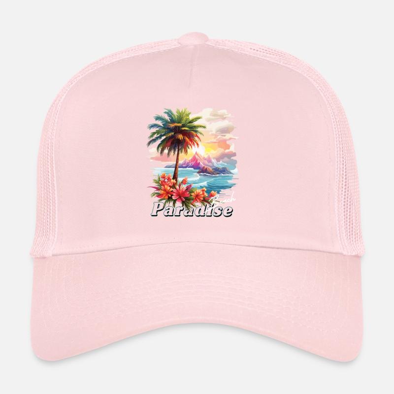 Plage paradisiaque Casquette trucker 