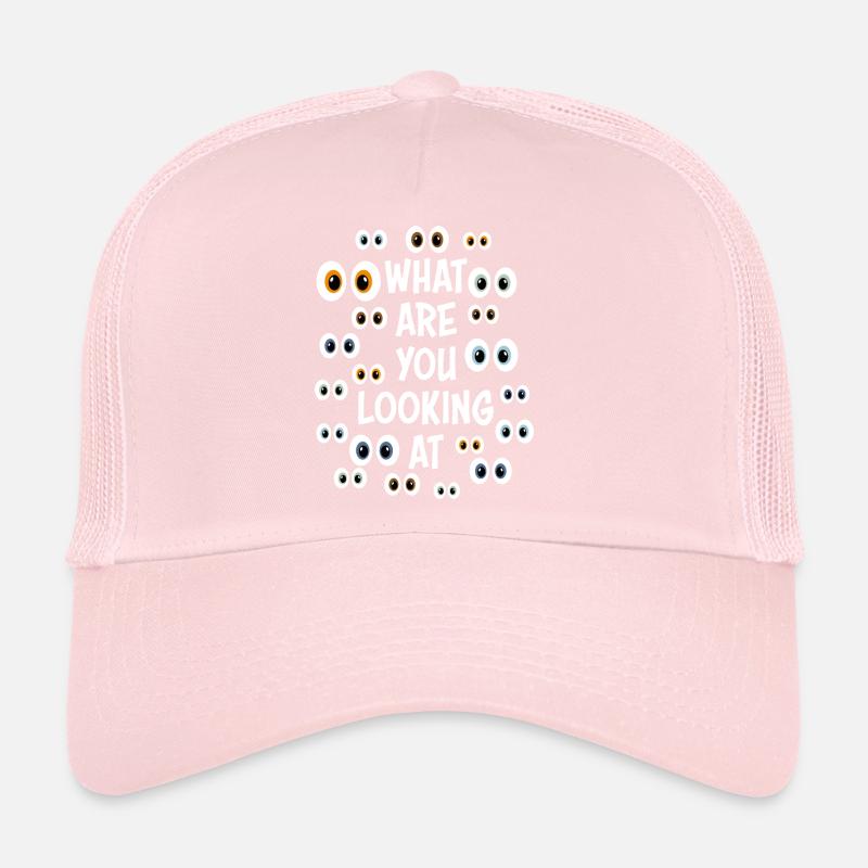 Drôle de fête disant « Qu’est-ce que tu regardes » Casquette trucker 