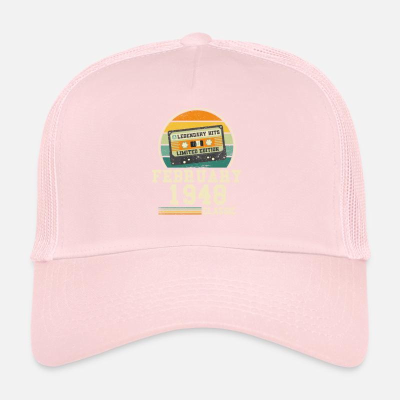 76e anniversaire février Vintage 1948 idée cadeau Casquette trucker 