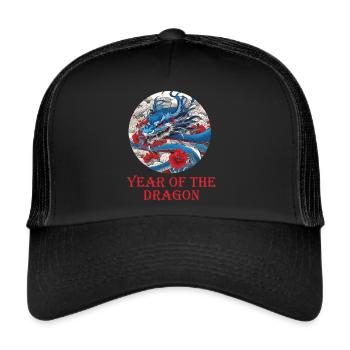 year of the dragon,dragon,dragon,dragon,year of the dragon - Trucker Cap - black/black - Front
