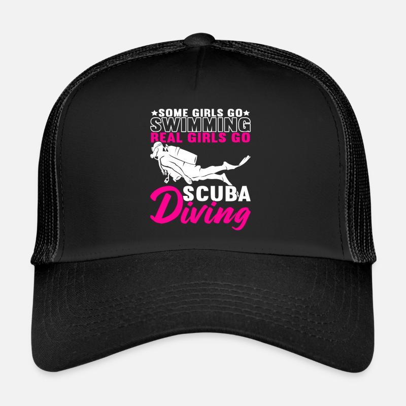 Taucher Tauchen - Trucker Cap - Schwarz/Schwarz