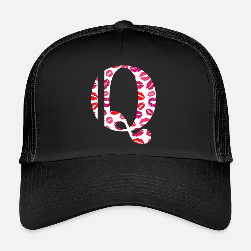 Lettre q bisous Casquette trucker 