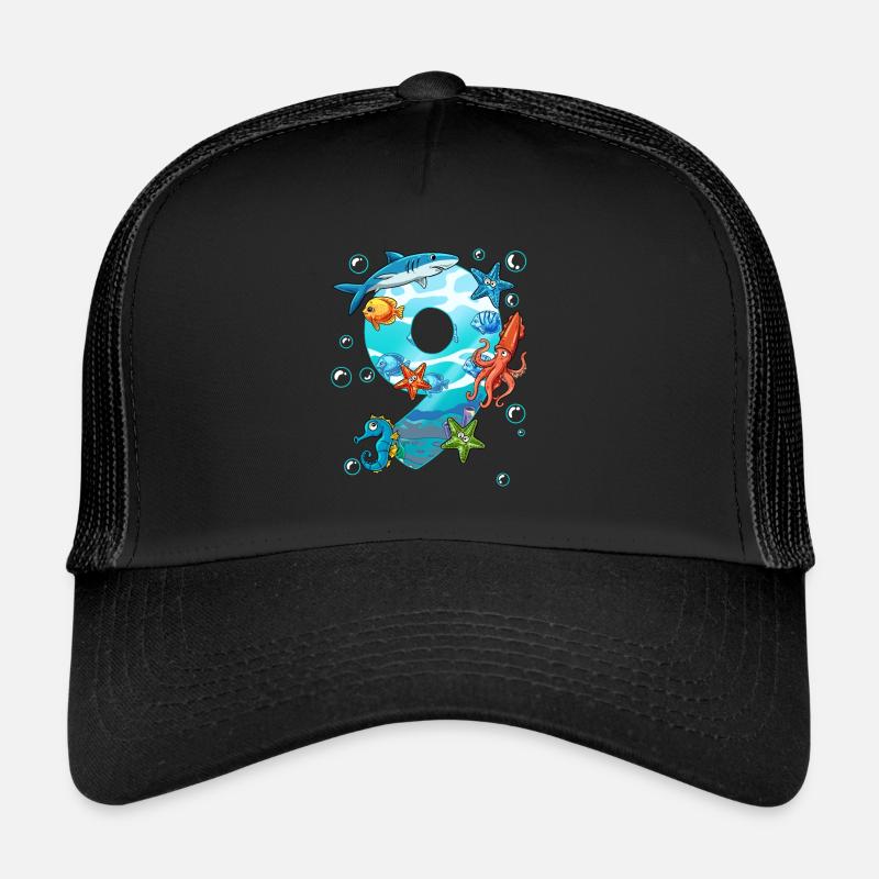 9e anniversaire créatures marines Casquette trucker 