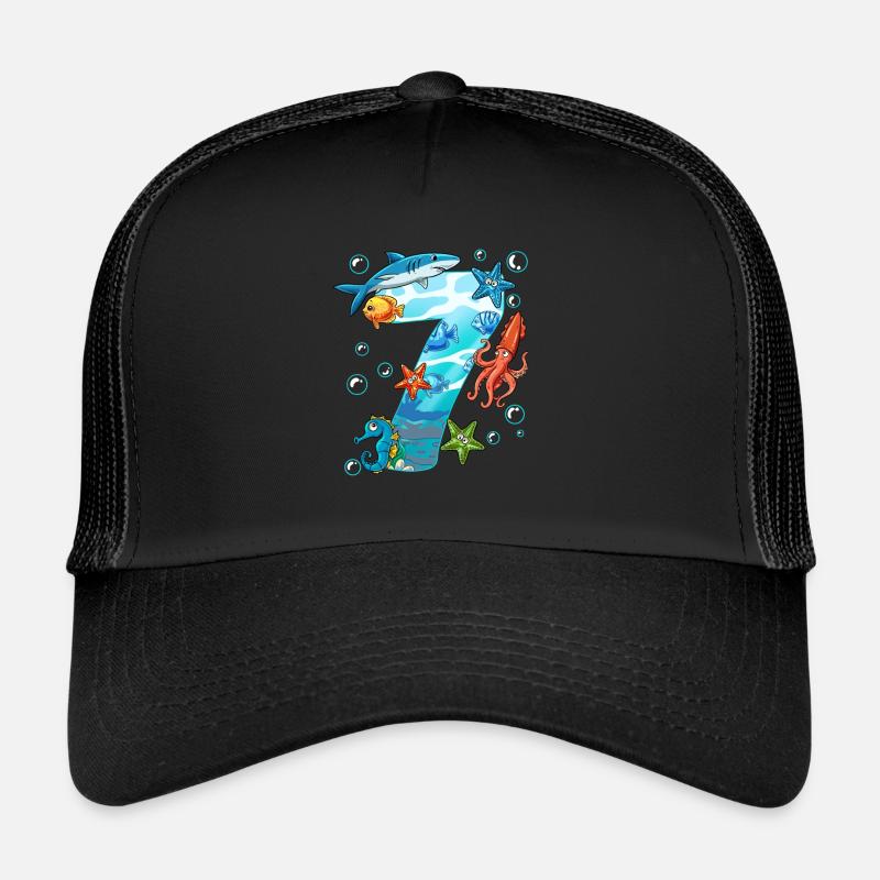 7e anniversaire créatures marines Casquette trucker 