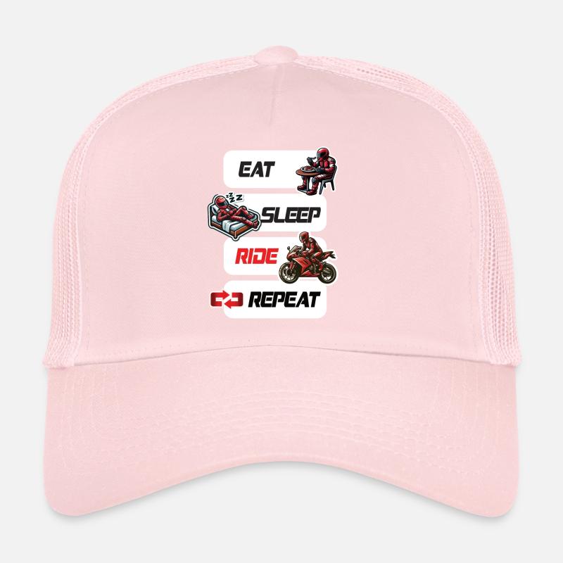 Manger Dormir Ride Répéter Moto & Biker Citation Casquette trucker 