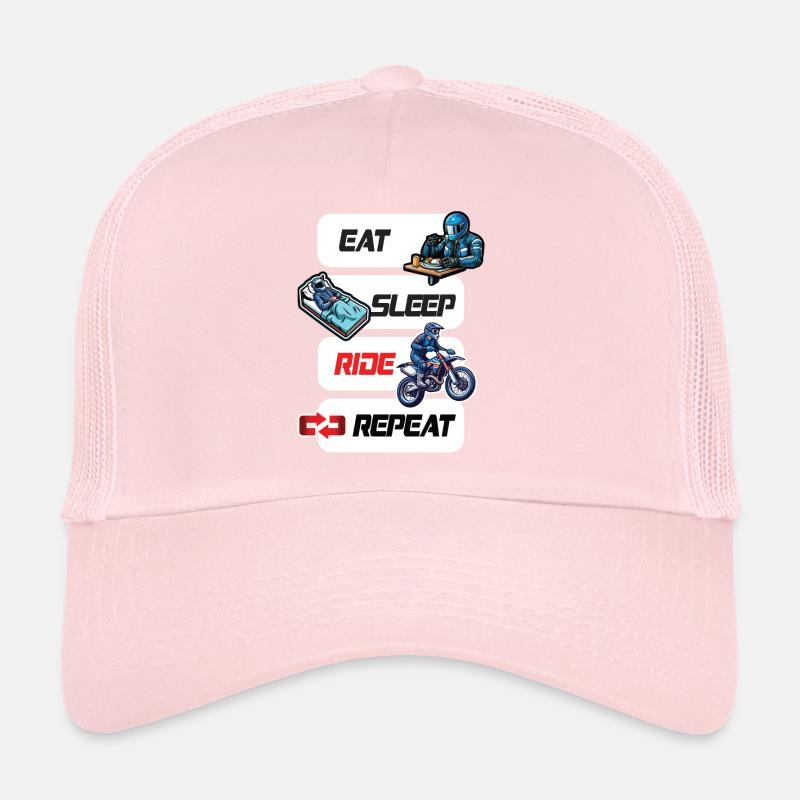 Manger Dormir Ride Répéter Moto & Biker Citation Casquette trucker 