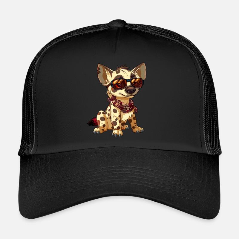 Hyène mignonne dans le style de bande dessinée Casquette trucker 