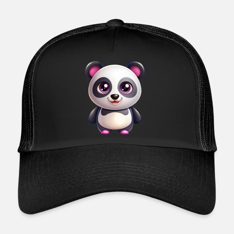 Kawaii Panda - Trucker Cap - black/black