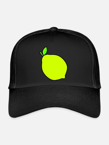 lemon - Trucker Cap - black/black - Front