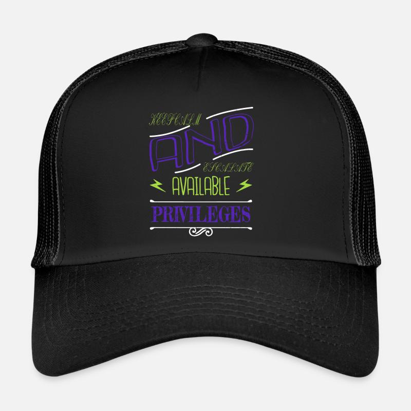 and free wifi hacker birthday present idea analyst Trucker Cap