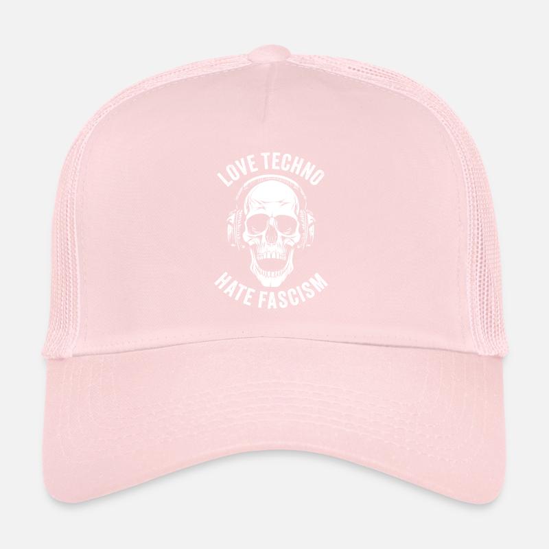 LOVE TECHNO HATE FASCISM Trucker Cap