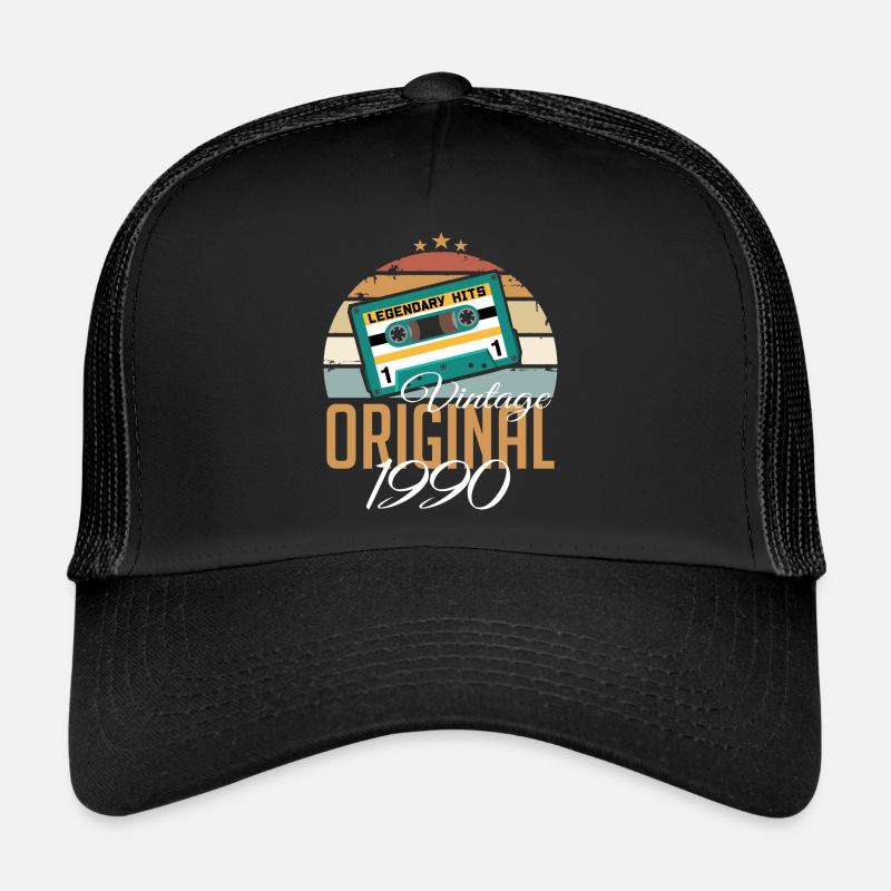 Millésime 1990 Né Original 1990 Anniversaire Casquette trucker 