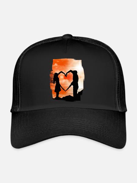 Valentine's Day Mood - Trucker Cap - black/black - Front