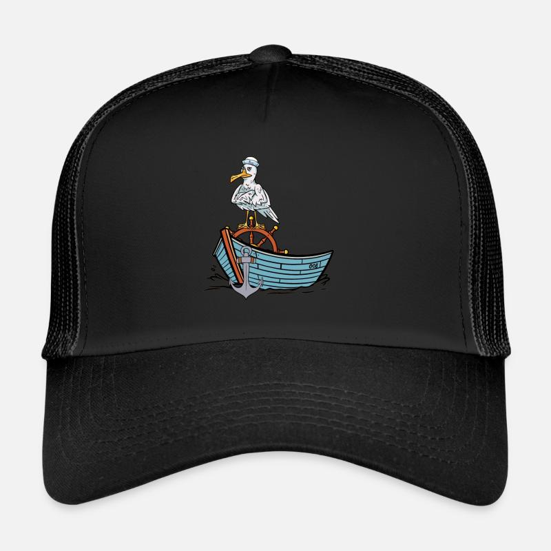 Möwe Matrose maritim Boot Seemann Ahoi Trucker Cap