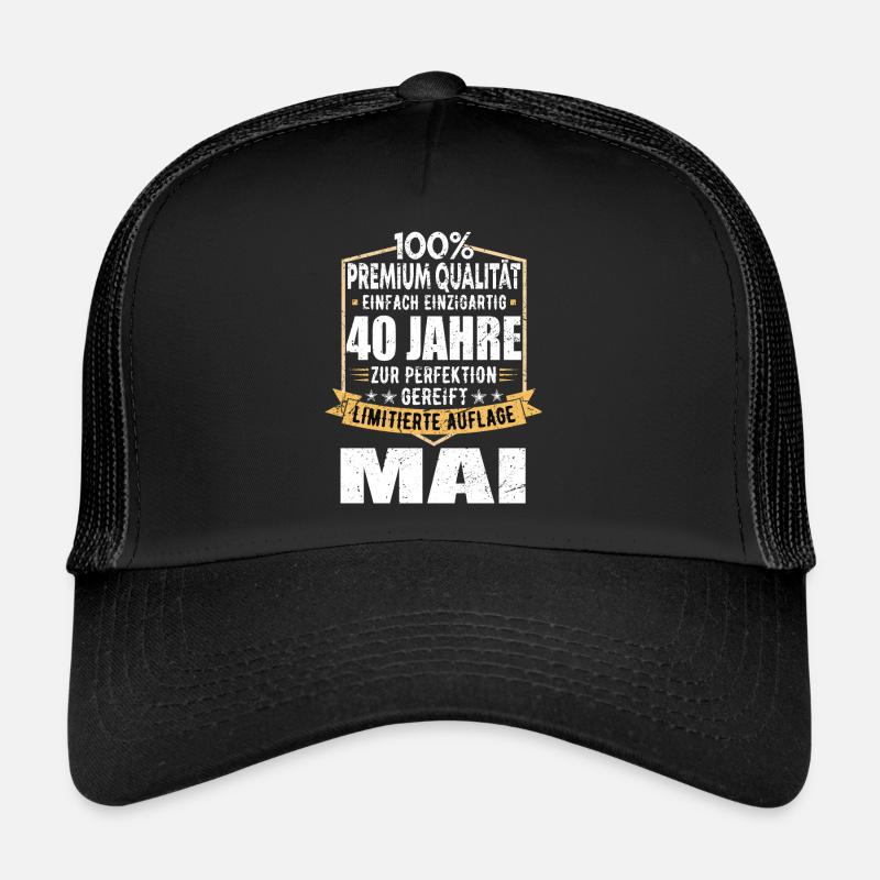 40e anniversaire mai Vintage 1984 idée cadeau Casquette trucker 