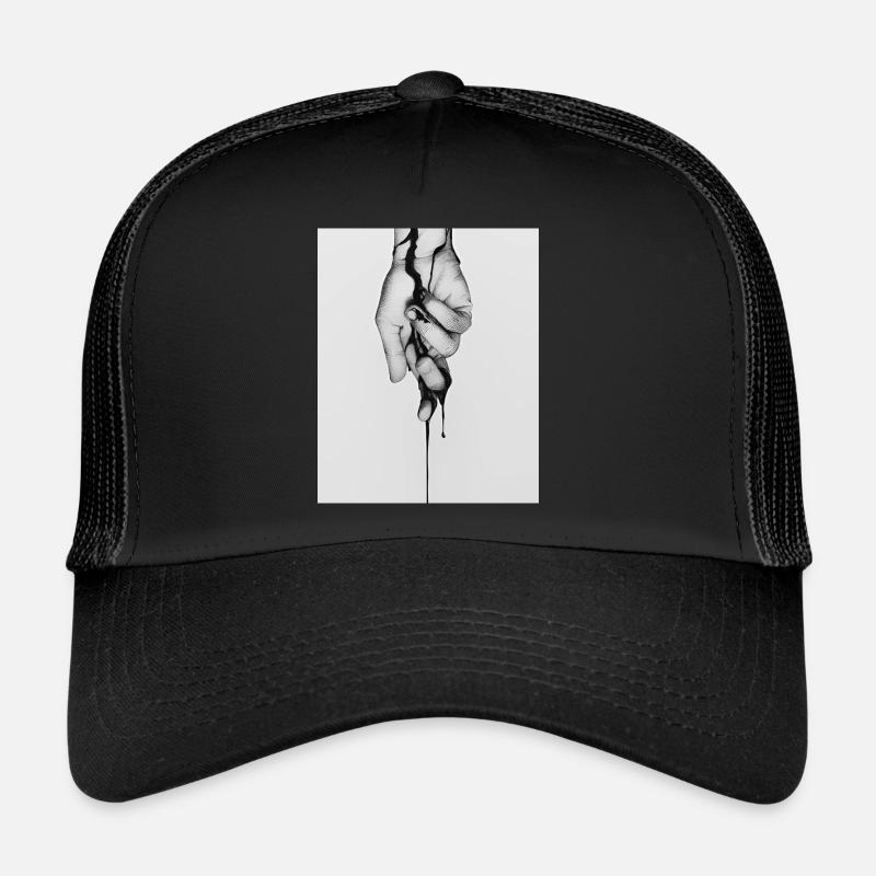 La main de la vie - Casquette trucker  - noir/noir