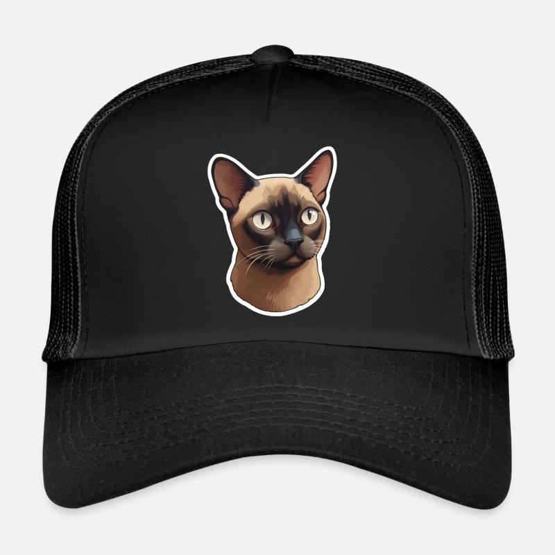 Tête de chat birman Casquette trucker 