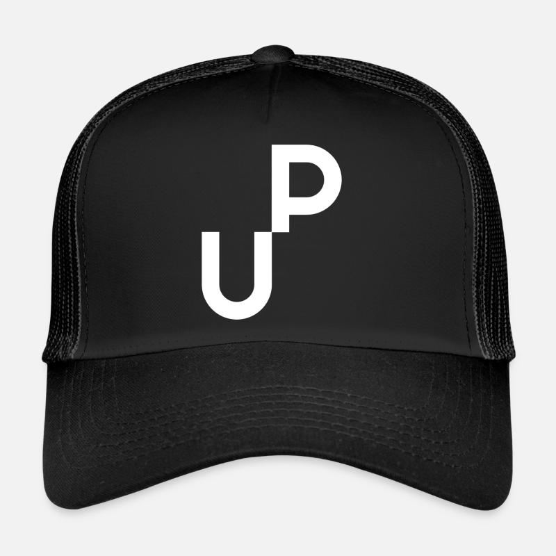 UP (negativ) - Trucker Cap - Schwarz/Schwarz