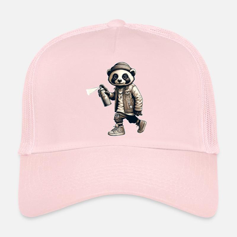 Panda Graffiti Bombe aérosol Street Art Casquette trucker 