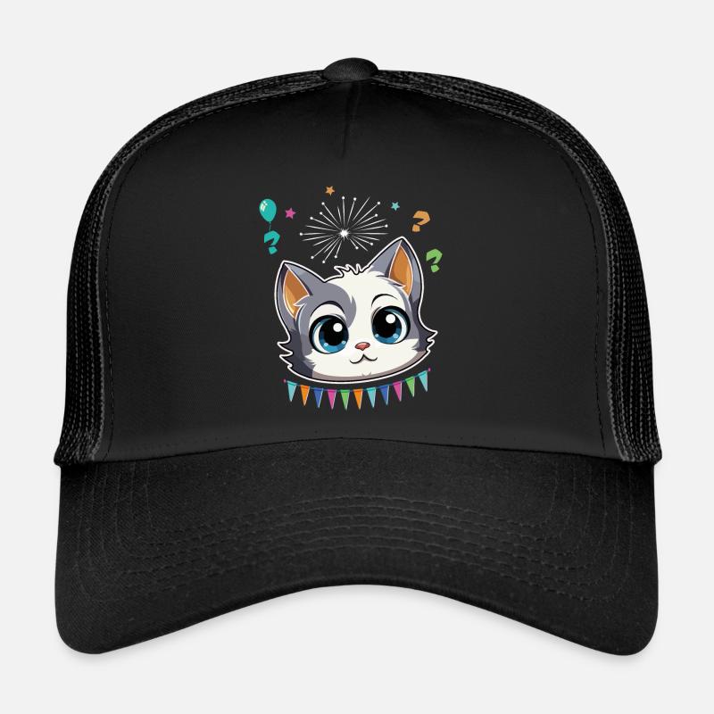 Conception de célébration de fête d’anniversaire - Chat mignon Casquette trucker 