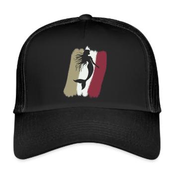 Mermaid Neptune Fin - Trucker Cap - black/black - Front