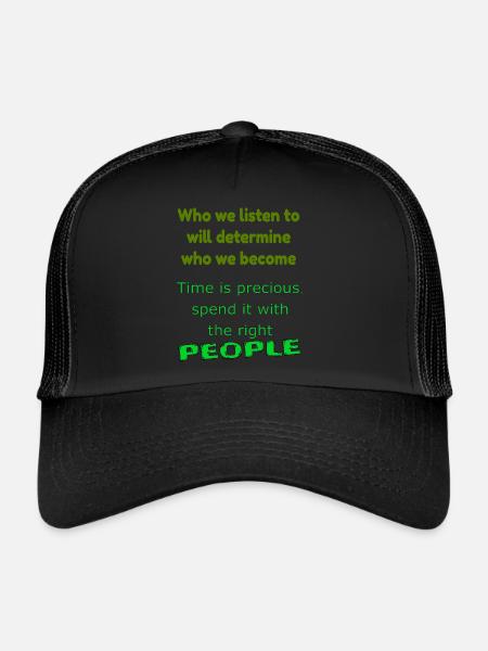 PEOPLE - Casquette trucker - noir/noir