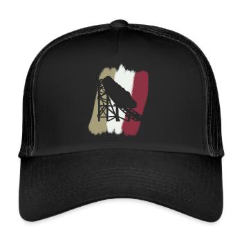 Roller coaster marquee beer mug - Trucker Cap - black/black - Front