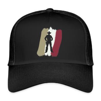 Cowboy Rodeo Rider - Trucker Cap - black/black - Front