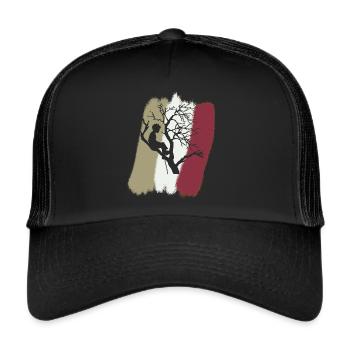 Kletterer Ausrüstung - Trucker Cap - Schwarz/Schwarz - Vorne