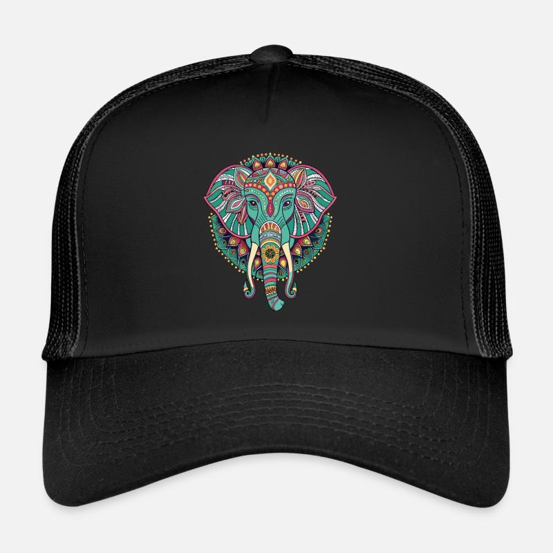 Elefant - Kunstvoll gestaltet Trucker Cap