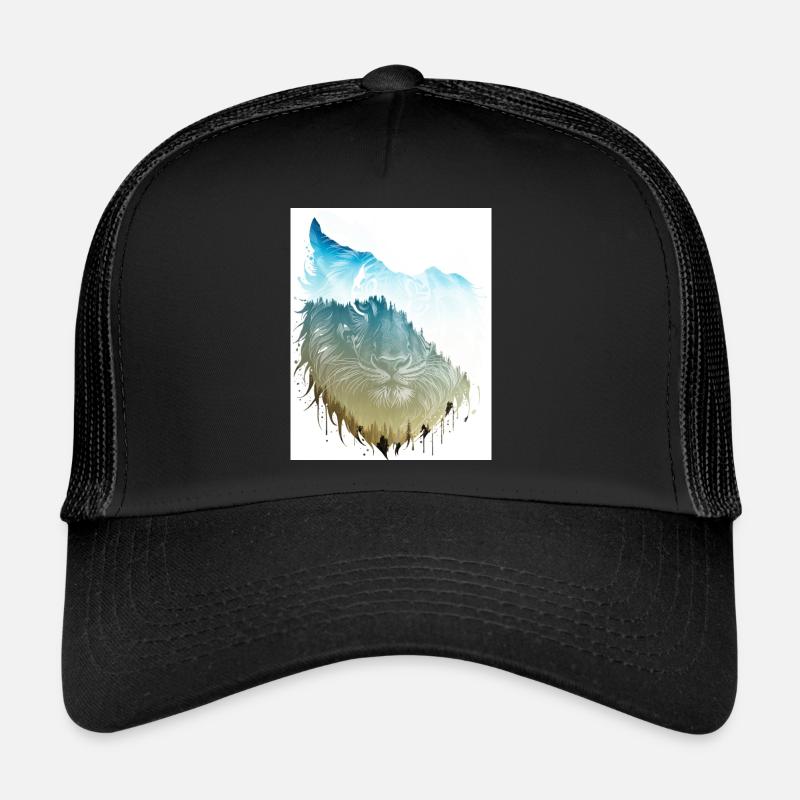 Löwe - Trucker Cap - Schwarz/Schwarz