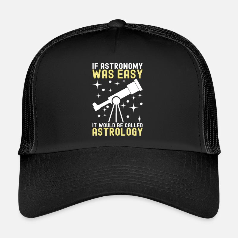 Atronome Astronomie - Trucker Cap - Schwarz/Schwarz