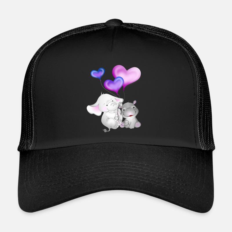 Elephant Balloon Hippopotamus Trucker Cap