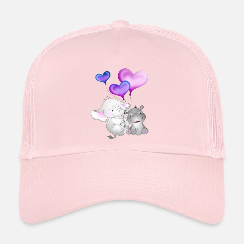 Elephant Balloon Hippopotamus Trucker Cap