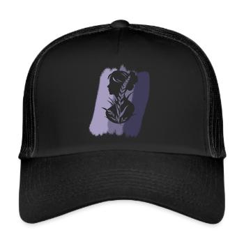 Vegan Vegan Meat - Trucker Cap - black/black - Front