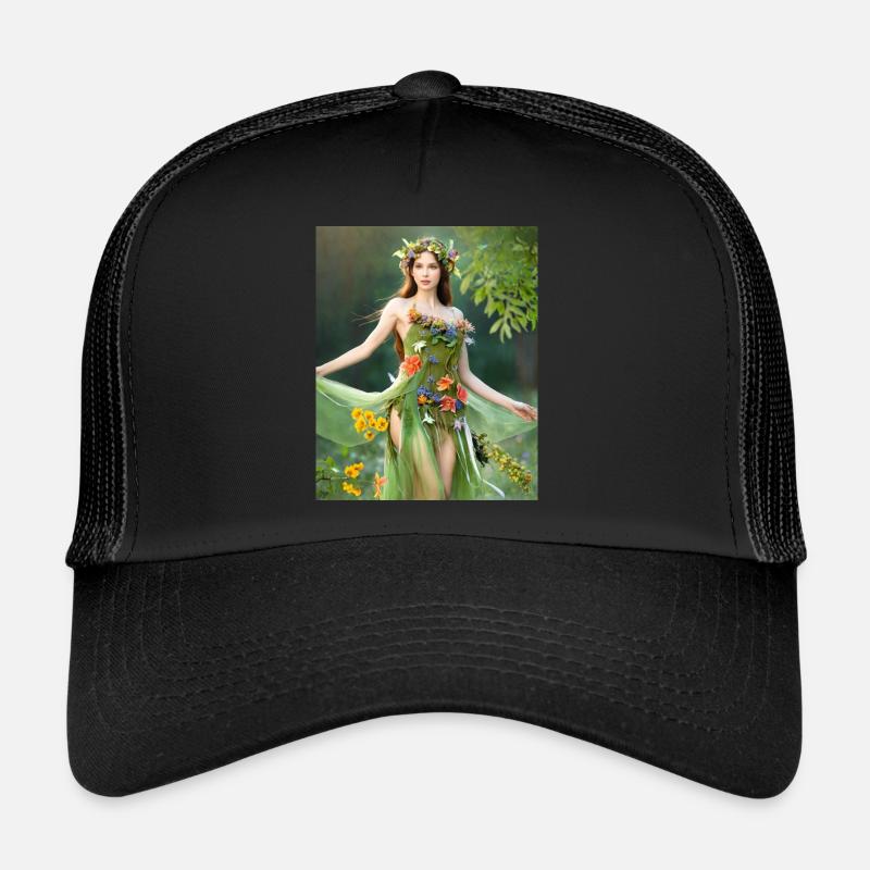 Fée verte. Casquette trucker 