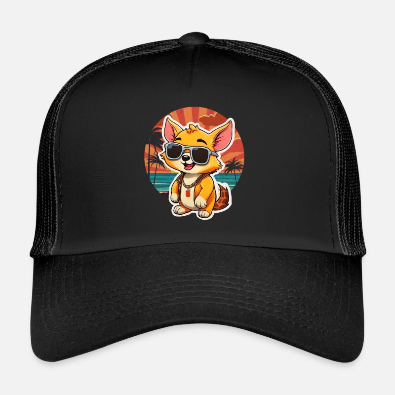 Surfer Fuchs mit Sonnenbrille Trucker Cap
