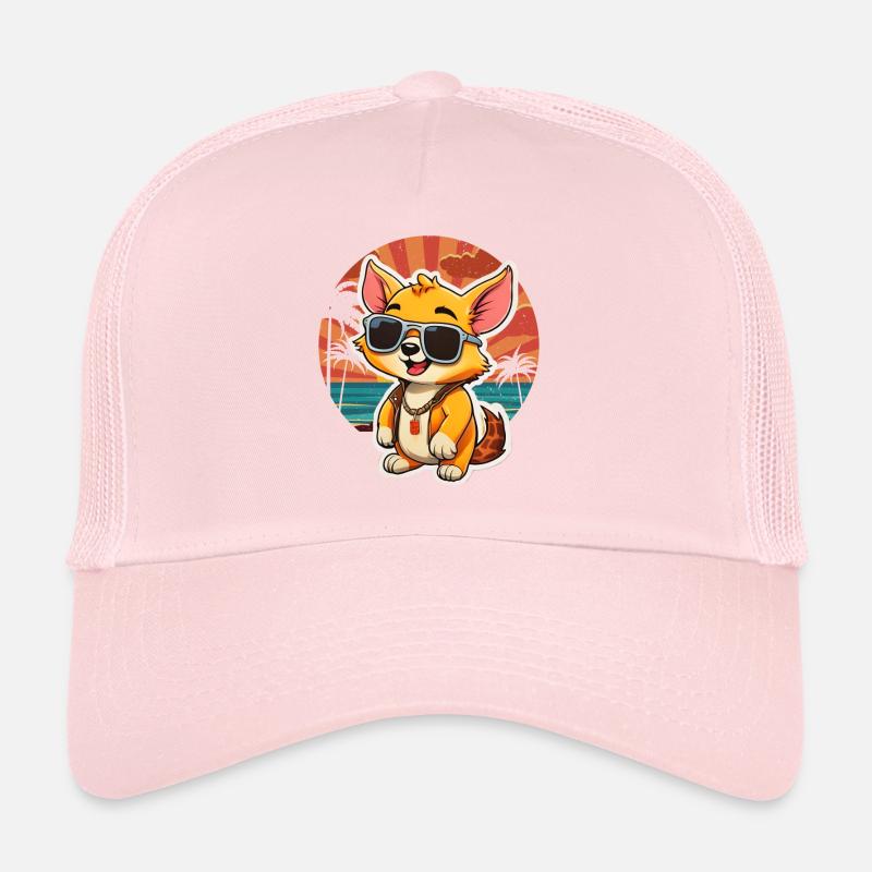 Surfer fox with sunglasses Trucker Cap