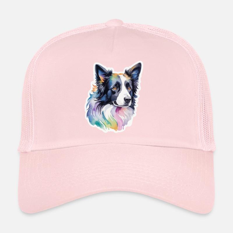 Border Collie Aquarelles Casquette trucker 