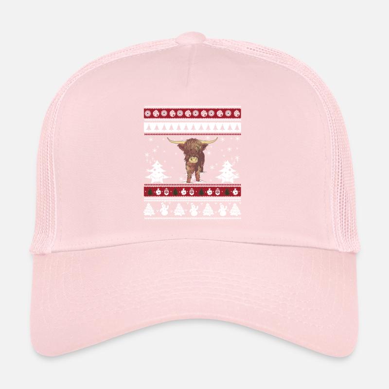 Highland Cattle Ugly Noël Casquette trucker 