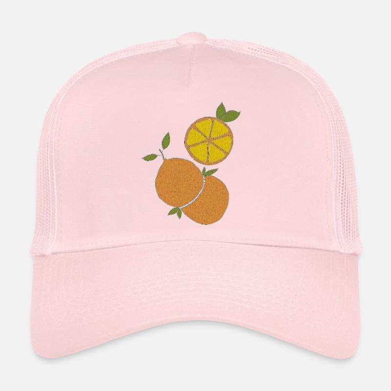 Orange Fabric Trucker Cap