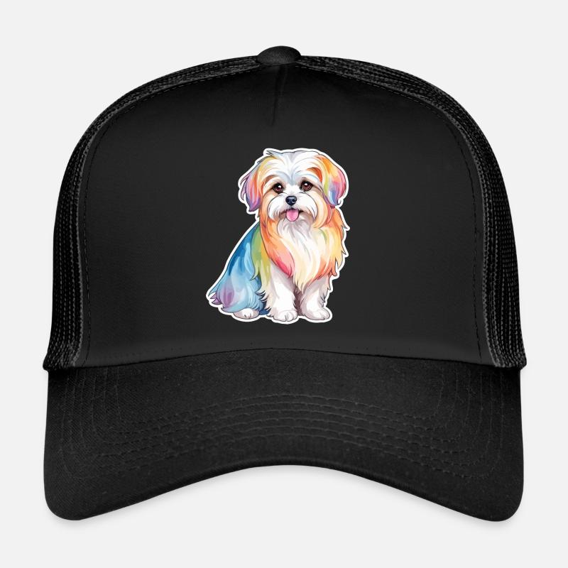 Aquarelles de Malteser - Casquette trucker  - noir/noir
