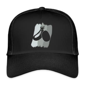 Vegan Organic Plant-Based - Trucker Cap - black/black - Front