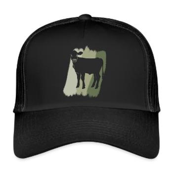 Vegan Animal Rights Fleisch - Trucker Cap - Schwarz/Schwarz - Vorne