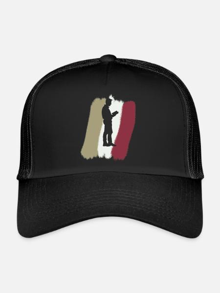 Lesen Autor Leseratte - Trucker Cap - Schwarz/Schwarz - Vorne