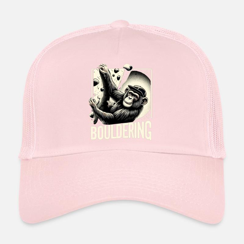 Bouldering Chimpanzee Climbing Gift Trucker Cap